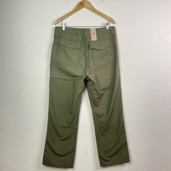 NEW LEVI'S Ribcage Straight Ankle Utility Pants in Khaki-Green Size 32 X 29 NWT - Picture 4 of 16